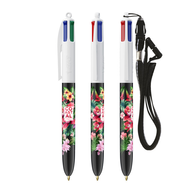 Custom Printed BIC 4 Colours Ballpen + Lanyard Digital - Image 3