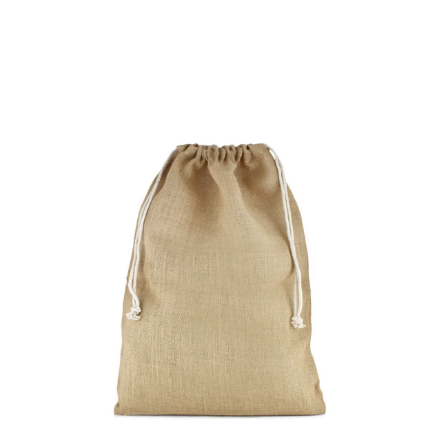 Custom Printed Small Drawstring Jute Sack