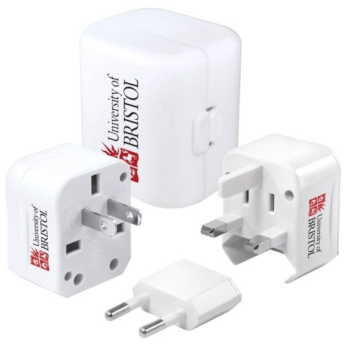 Branded Worldwide Travel Adaptor - 4-in-1