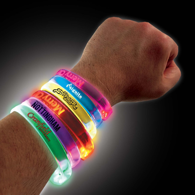 Custom Printed Reactive Led Flashing Wristband