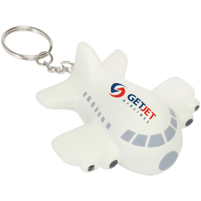 Custom Printed Stress Aeroplane Keyring