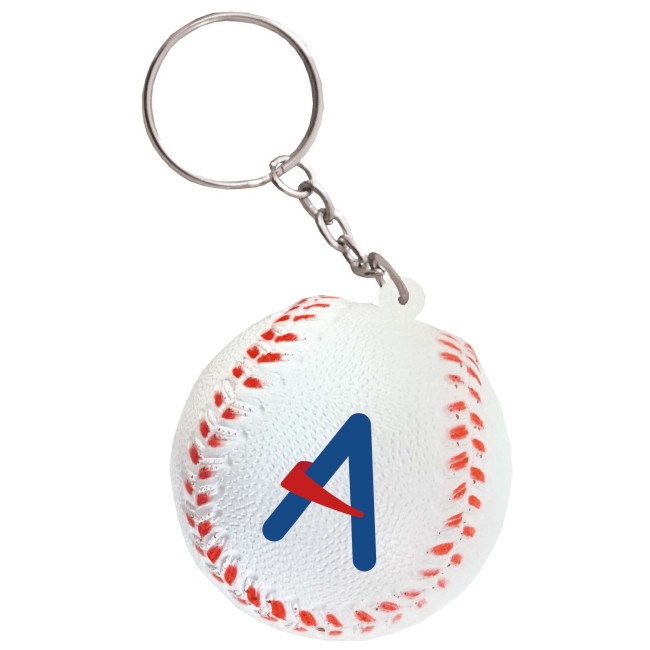 Custom Printed Stress Baseball Keyring