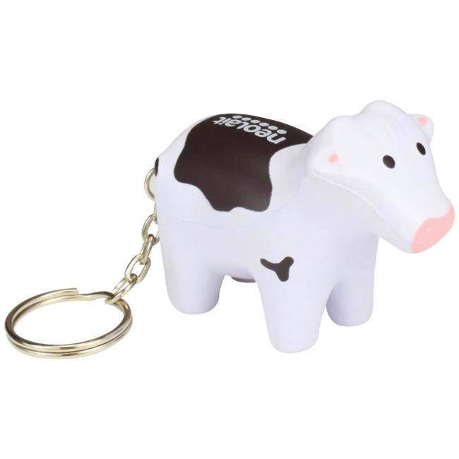 Custom Printed Stress Cow Keyring