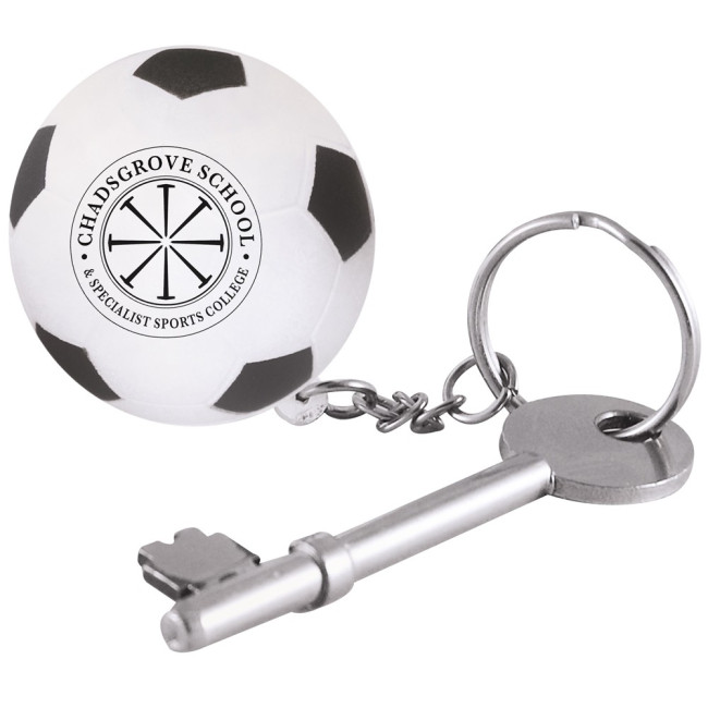 Custom Printed Stress Football Keyring