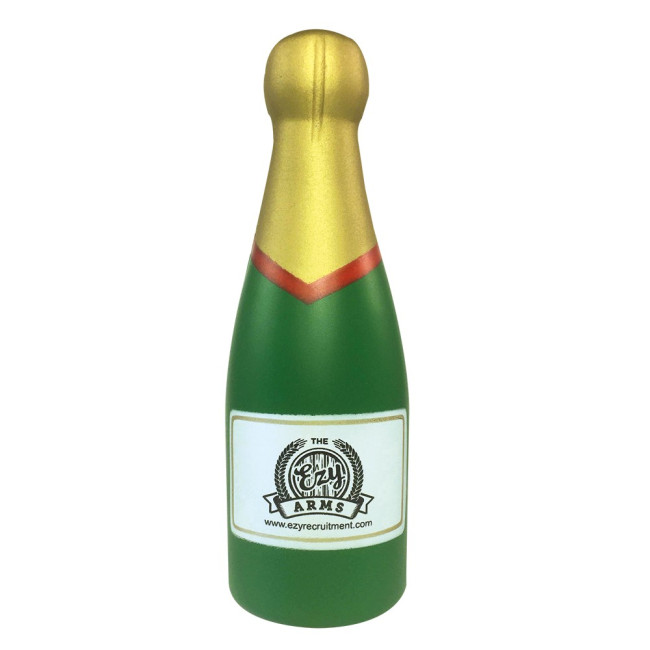 Custom Printed Stress Champagne Bottle