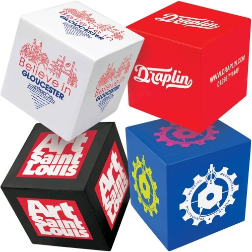 Custom Printed Small Stress Cubes 48mm