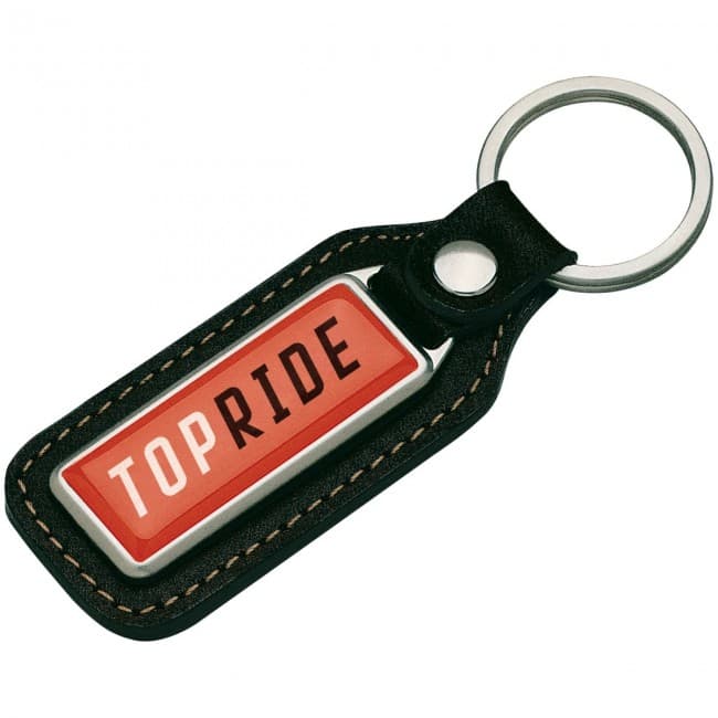 Custom Printed Keyring metal, real leather, logotop. - Image 2