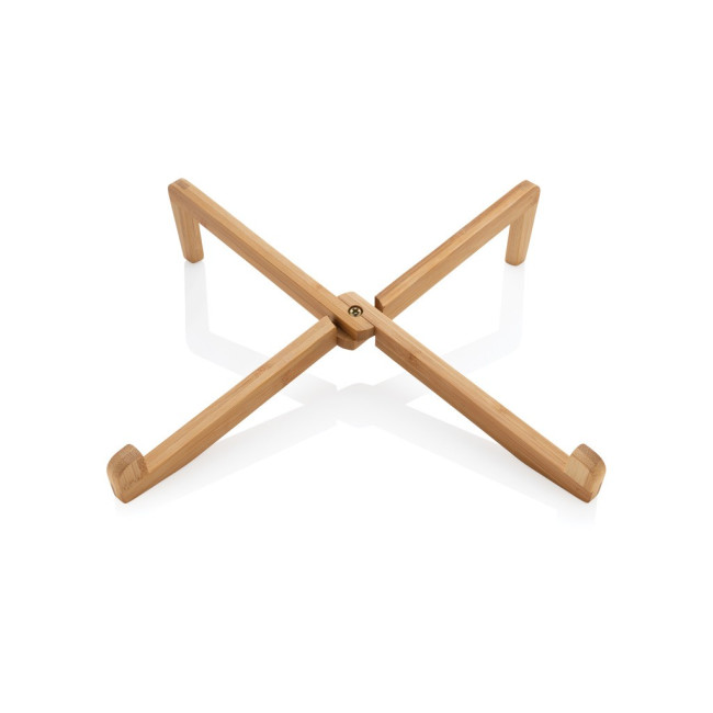 Branded Bamboo Portable Laptop Stand