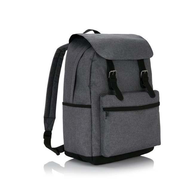 Custom Printed Laptop Backpack With Magnetic Buckle Straps