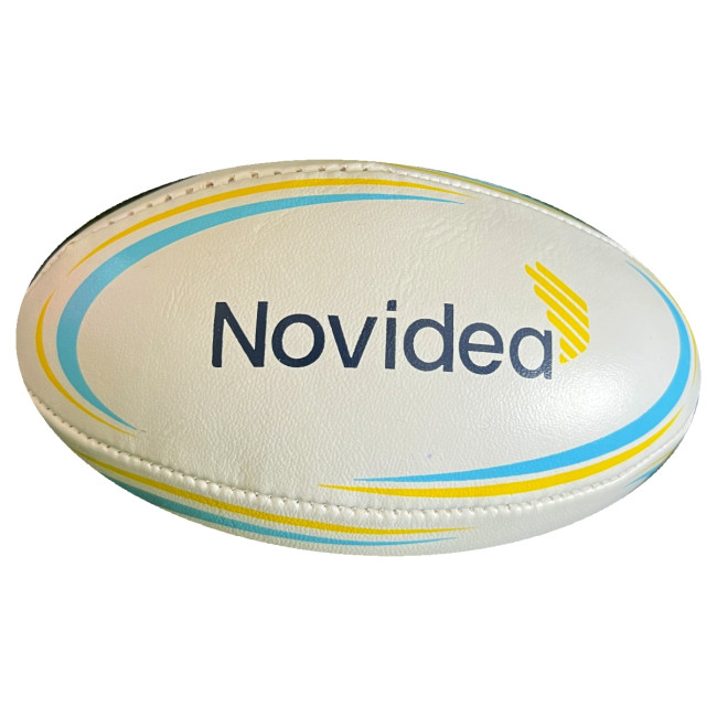 Custom Printed Mini Rugby Ball 15cm - Image 1