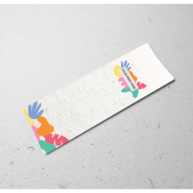 Custom Printed Seed Paper Bookmark - Single Sided Print