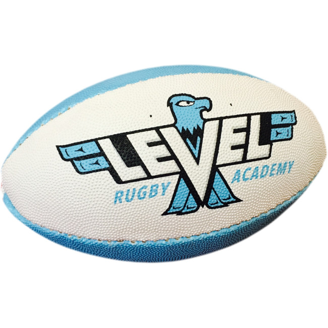 Custom Printed Mini Rubber Rugby Ball 8" - Image 1