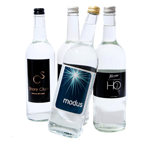 Custom Printed Eco Glass Bottled Water 750ml