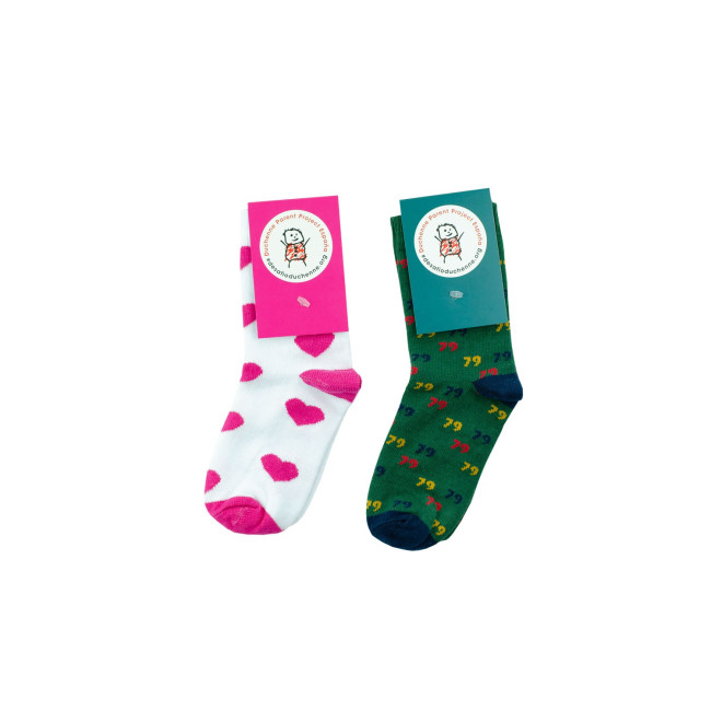 Custom Printed Premium Upcycled Kids Crew Socks - Image 1