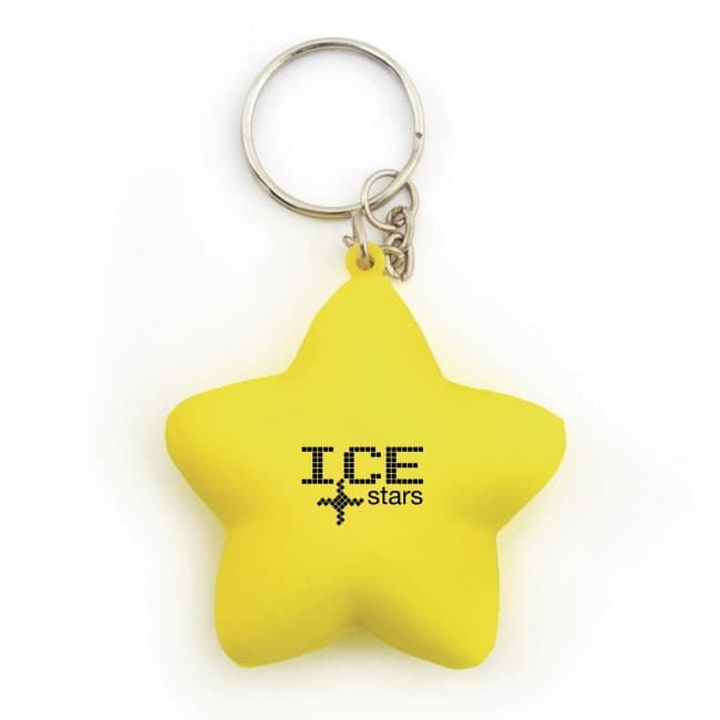 Custom Printed Stress Reliever Star Keyring