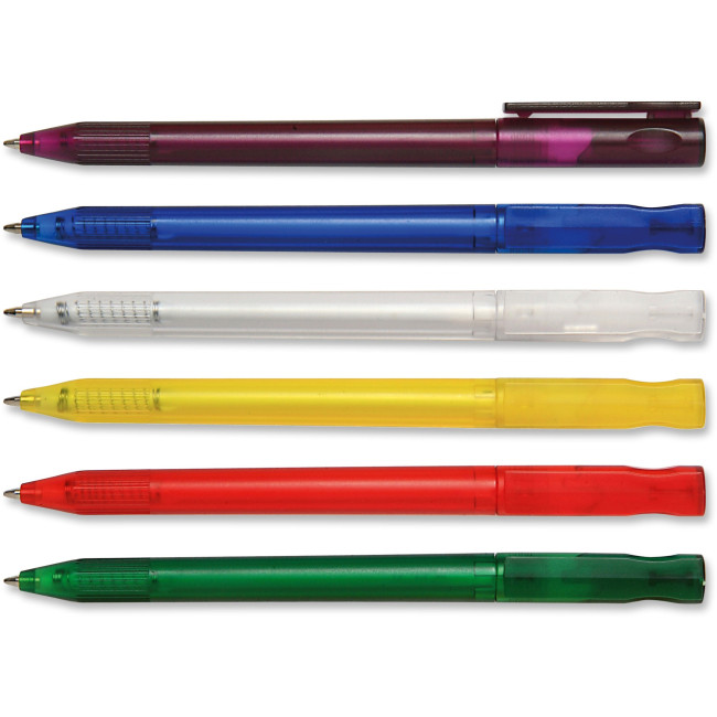 Custom Printed Oasis Frost Plastic Ballpen