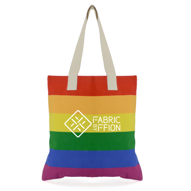 Custom Printed Hegarty Rainbow Canvas Shopper