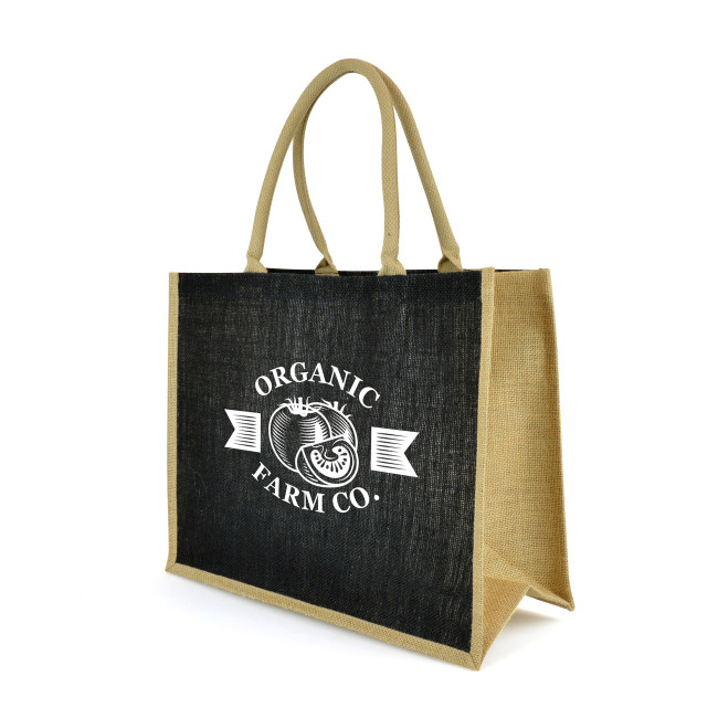 Custom Printed Large Coloured Halton Jute Shopper - Image 3