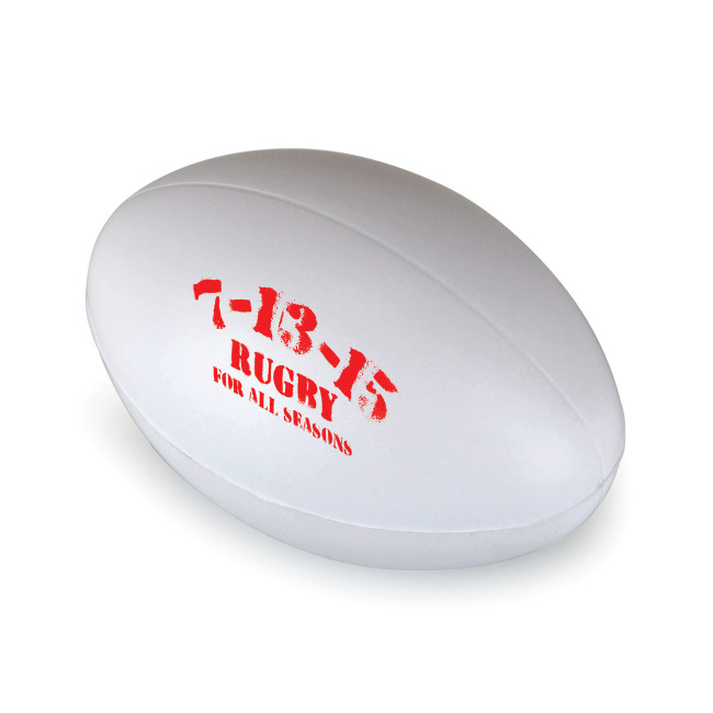 Custom Printed Rugby Ball Stress Toy