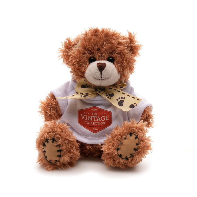 Custom Printed Small Patched Paw Teddy - Image 2