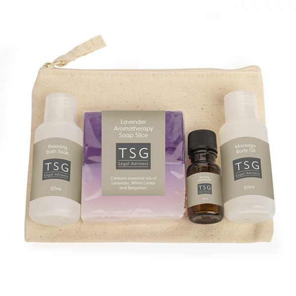 Custom Printed Natural Wellbeing Set in a Cotton Bag