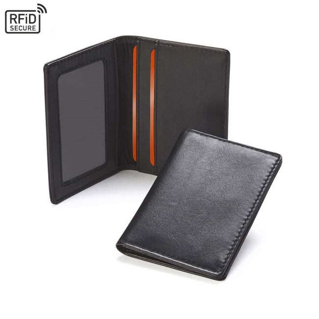 Custom Printed SandRingham Nappa Leather Luxury Leather Card Case With RFID Protection