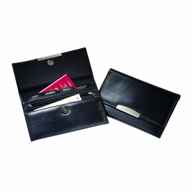 Custom Printed SandRingham Nappa Leather Envelope Travel Wallet