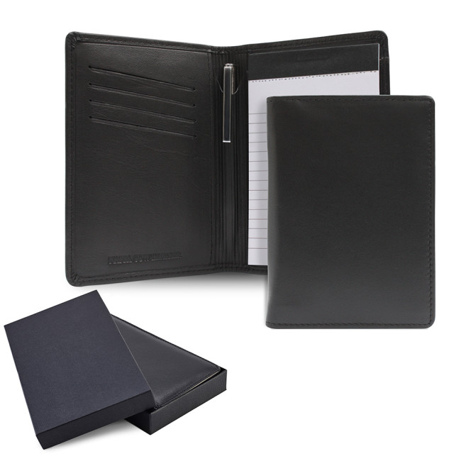 Custom Printed SandRingham Nappa Leather Notepad Jotter With Pen