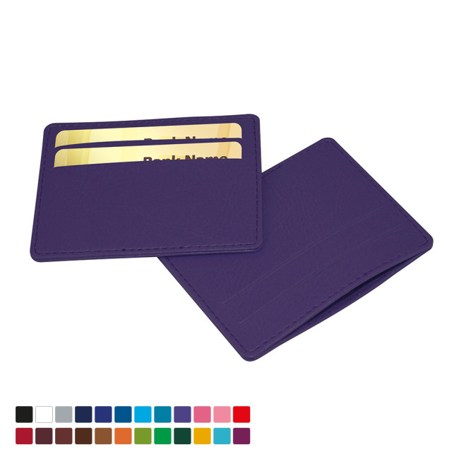 Custom Printed Belluno Vegan PU Deluxe Slimline Credit Card Case