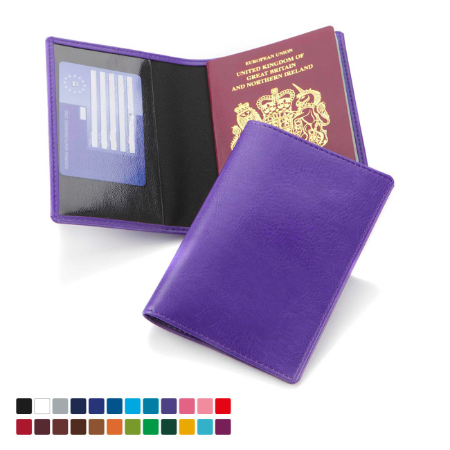 Custom Printed Passport Wallet In Belluno Vegan PU - Image 2