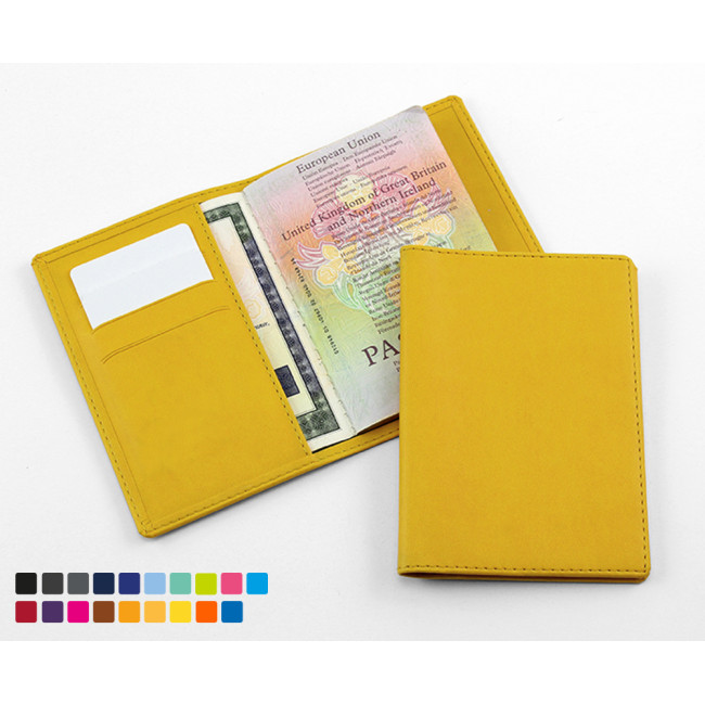 Custom Printed Deluxe Passport Wallet In Soft Touch Vegan Torino PU - Image 2