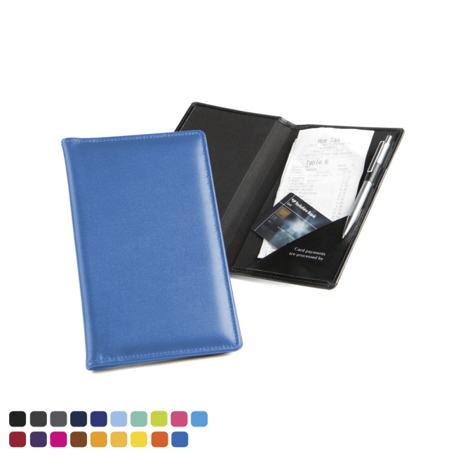 Branded Bill or Receipt Holder In Soft Touch Vegan Torino PU