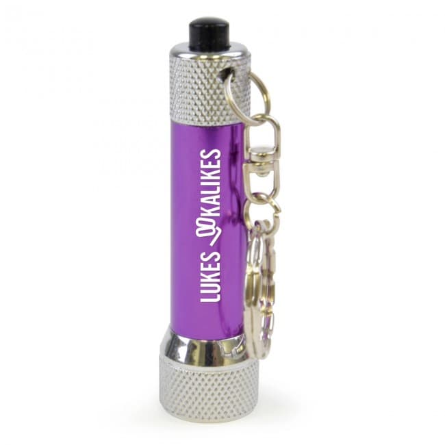 Branded LED Metal Torch Keyring - Image 3