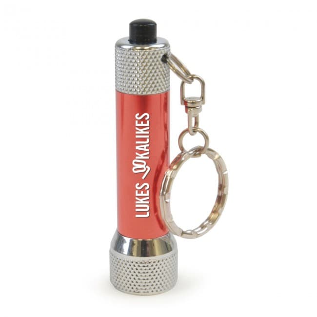 Branded LED Metal Torch Keyring - Image 2