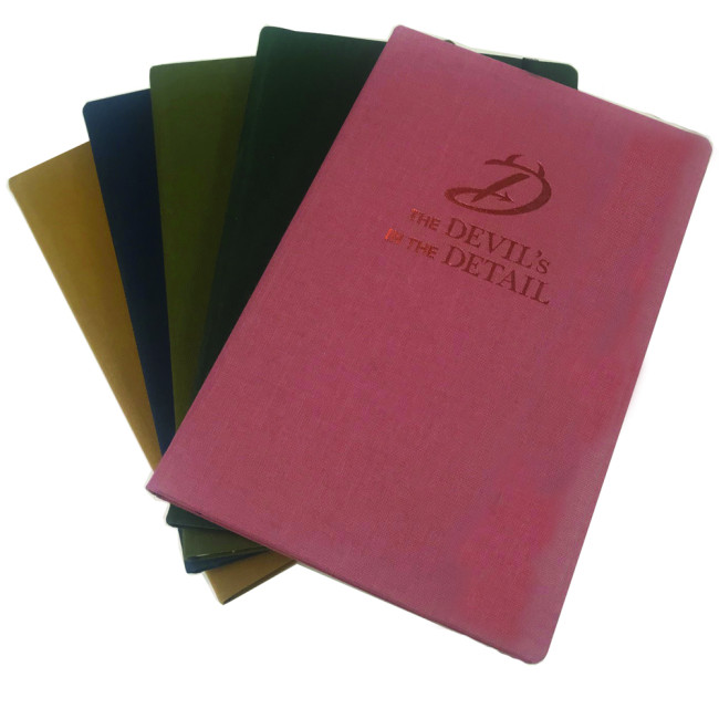 Custom Printed Colours Brillianta LInen A5 Casebound Notebook - Image 2