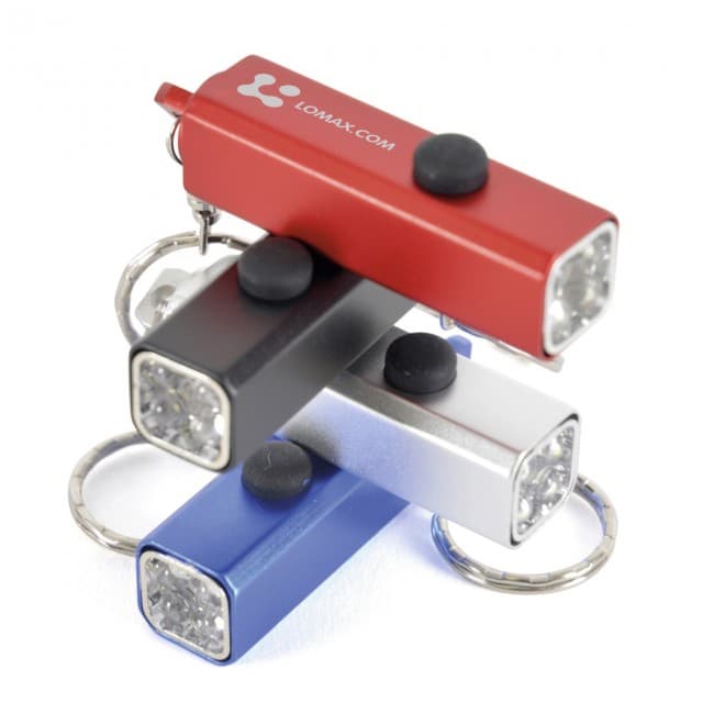 Branded Cuboid Torch Keyring - Image 1