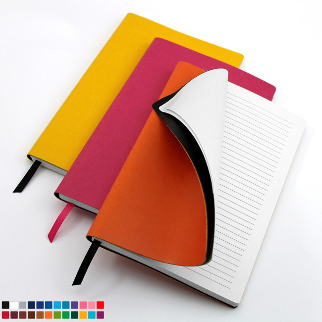 Custom Printed A5 Flexi Notebook In Belluno Vegan PU - Image 2