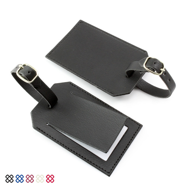 Custom Printed Rectangle Luggage Tag With Security Flap - Image 2