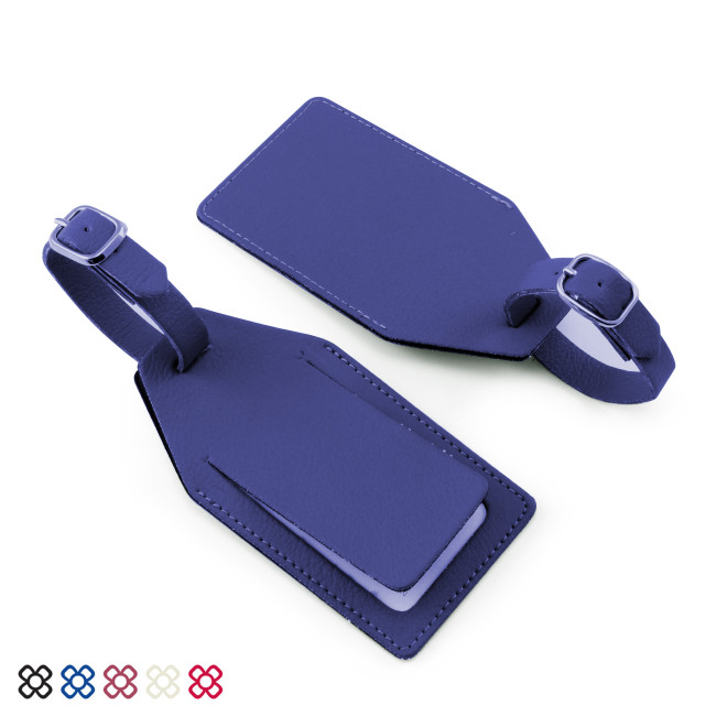 Custom Printed Angled Luggage Tag With Security Flap - Image 1