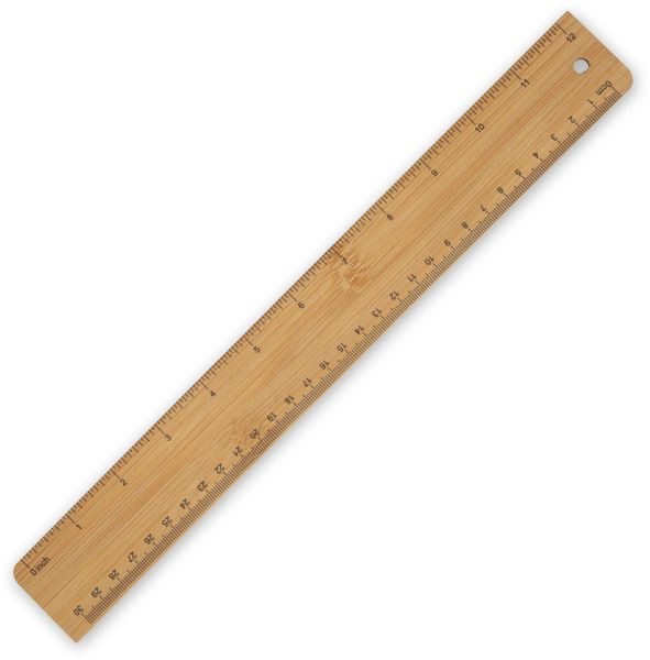 Branded Bamboo Ruler 30cm/12inch