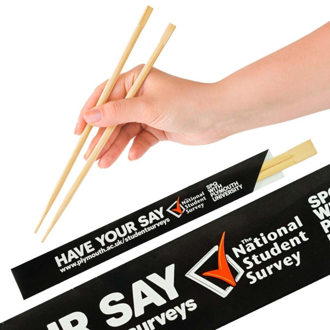 Branded Bamboo Disposable Snap Chopsticks 20cm