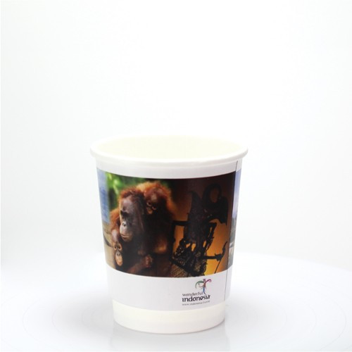 Branded Double Walled Paper Cup Full Colour 230ml