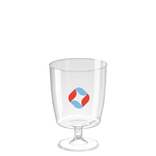 Branded Disposable Plastic Wine Glass 220ml