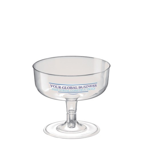 Branded Disposable Plastic Champagne Coupe Glass 180ml