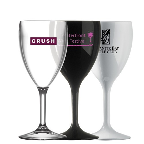 Custom Printed Reusable Plastic Wine Glass 312ml