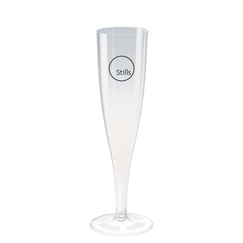 Branded Disposable Plastic Champagne Flute 135ml