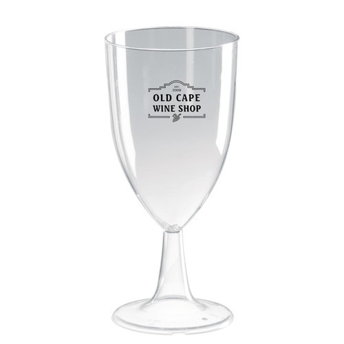 Branded Disposable Wine Glass 215ml