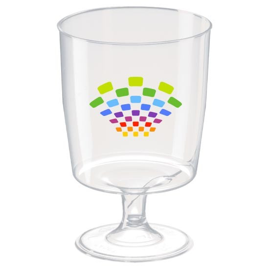 Branded Disposable Plastic Stemmed Shot Glass 50ml