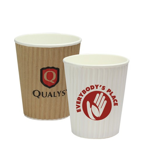 Branded Rippled Simplicity Paper Cup 230ml