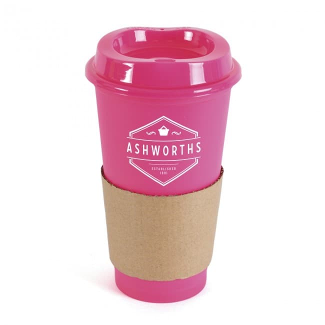 Custom Printed Café Plastic Travel Mug 500ml - Image 4